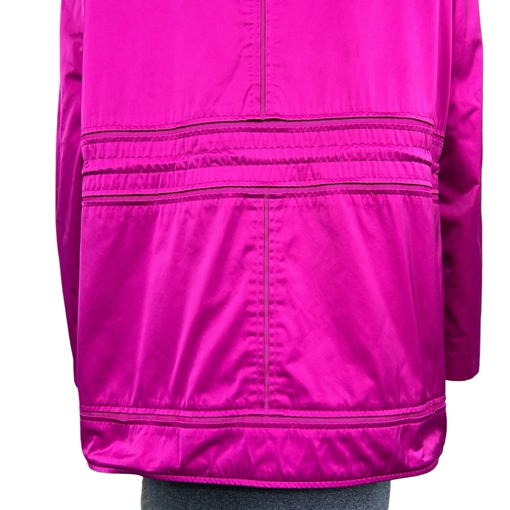 Escada Windbreaker Jacket Size 10 Convertible Collar Lightweight Rain Coat Pink - Picture 14 of 16